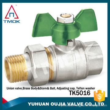 TMOK TK-5016 pipe fitting brass ball valve with union joint CW617n